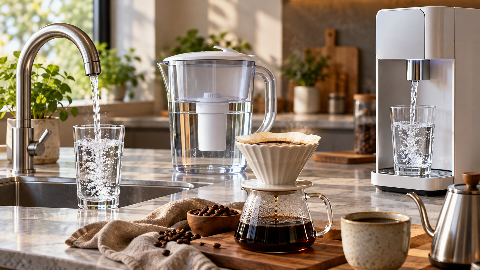 Leitungswasser, gefiltertes Wasser oder Osmosewasser: Was ist besser für Kaffee?